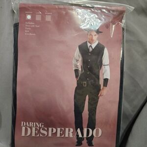 Daring Desperado Western Outlaw Mens Halloween Costume Set Medium Hauntlook